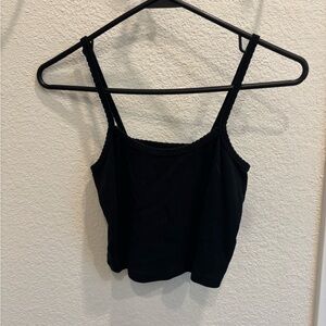 Topshop Black cropped tank